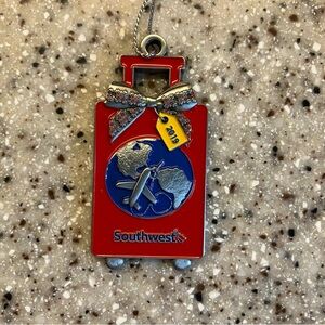 Southwest Airlines 2019 Red Luggage Tag Ornament
